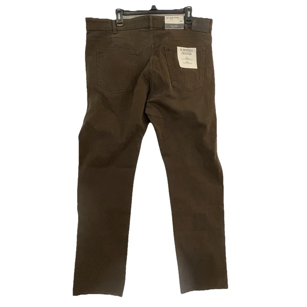 NWT, DL1961 Jeans Mens 40x36 Dark Brown Vinn Casual Straight Stretch Twill Pants